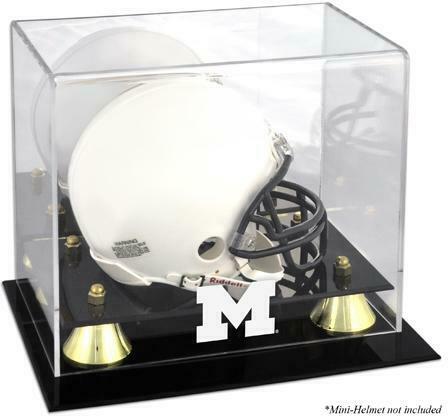 Michigan Wolverines Golden Classic Logo Mini Helmet Display Case - Fanatics