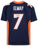 Framed John Elway Denver Broncos Signed Mitchell & Ness Navy Jersey