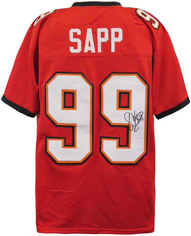 Warren Sapp (BUCCANEERS) Signed Red Custom Jersey - (SCHWARTZ SPORTS COA)
