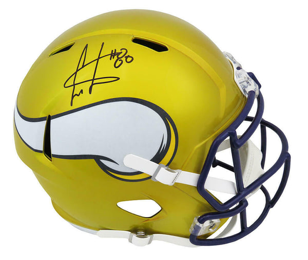Cris Carter Signed Vikings FLASH Riddell Full Size Speed Replica Helmet (SS COA)