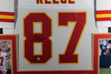 TRAVIS KELCE (Chiefs white SKYLINE) Signed Autographed Framed Jersey Beckett