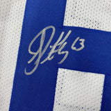 Autographed/Signed Jeff Saturday Indianapolis White Football Jersey JSA COA