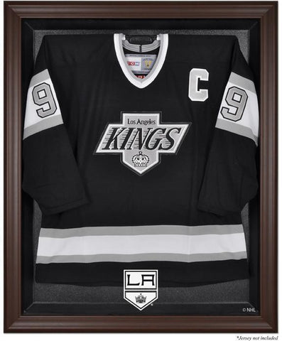 Los Angeles Kings Brown Framed Logo Jersey Display Case Authentic