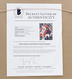 Charles Barkley Karl Malone Signed Framed 11x14 Basketball Photo BAS LOA