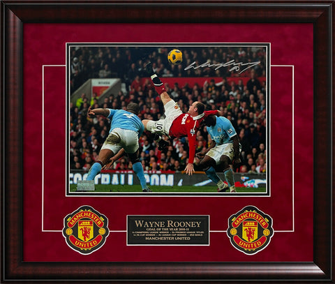Wayne Rooney Signed Autographed Photo Custom Framed to 20x24 Icons