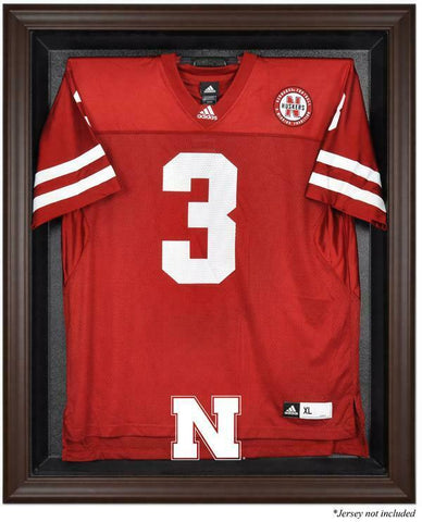 Nebraska Cornhuskers Brown Framed Logo Jersey Display Case - Fanatics Authentic