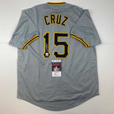 Autographed/Signed Oneil Cruz Pittsburgh Grey Baseball Jersey JSA COA