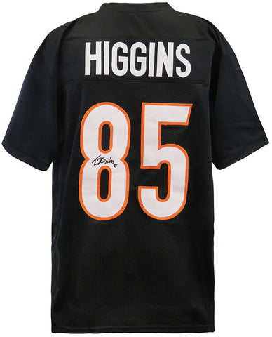 Tee Higgins (BENGALS) Signed Black Custom Football Jersey -(SCHWARTZ SPORTS COA)