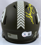 Steven Jackson Signed Rams Salute to Service Speed Mini Helmet- Beckett W Holo