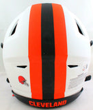 Baker Mayfield Signed Browns Lunar SpeedFlex F/S Helmet- Beckett W Holo *Orange