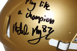 Michael Mayer Signed Notre Dame Fighting Irish Authentic Speed Helmet BAS 39138