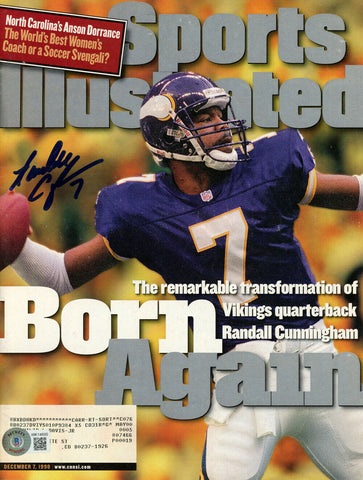 Randall Cunningham Autographed 1998 Sports Illustrated Magazine Beckett 33306