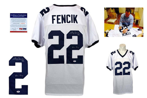 Gary Fencik SIGNED Jersey - White - PSA/DNA ITP - Autographed w/ Photo