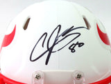 Andre Johnson Signed Houston Texans Flat White Speed Mini Helmet - JSA W Auth