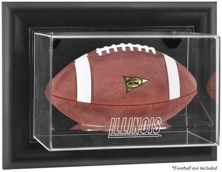 Illinois Black Framed Wall-Mountable Football Display Case - Fanatics