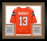 Framed Odell Beckham Jr. Cleveland Browns Autographed Nike Orange Game Jersey