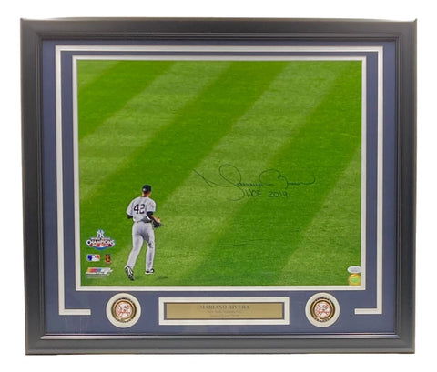 Mariano Rivera Signed Framed 16x20 New York Yankees 2009 WS Photo HOF 2019 JSA