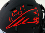 Sony Michel Autographed Patriots Eclipse Speed Mini Helmet - Beckett W Auth *Red