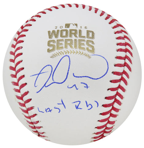 Miguel Montero Signed Rawlings 2016 World Series Baseball w/Last RBI - (SS COA)