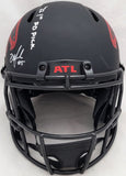 DRAKE LONDON AUTOGRAPHED FALCONS ECLIPSE FULL SIZE AUTHENTIC HELMET BECKETT