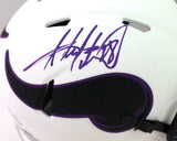 Adrian Peterson Signed Minn Vikings Lunar Speed Mini Helmet- Beckett W *Purple