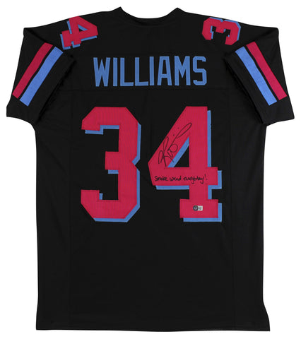 Ricky Williams Authentic Signed Black Miami Vice Pro Style Jersey BAS Witnessed