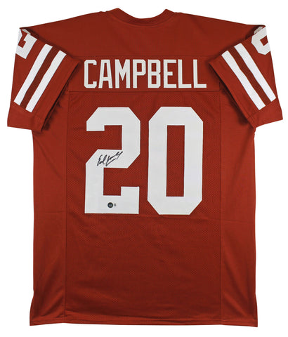 Texas Earl Campbell Authentic Signed Burnt Orange Pro Style Jersey BAS Witnessed