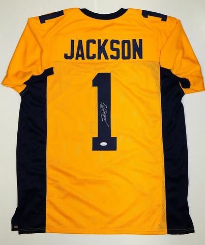 DeSean Jackson Autographed Gold w/ Navy Blue Jersey- JSA Authenticated