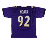 Haloti Ngata Signed Baltimore Custom Purple Jersey