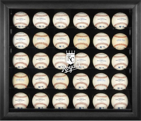 Kansas City Royals Logo Black Framed 30-Ball Display Case - Fanatics