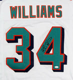 Ricky Williams Autographed White Pro Style Jersey- JSA Witnessed Auth *4 Up