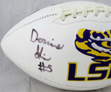 Derrius Guice Autographed LSU Tigers Logo Football- JSA Witness Auth