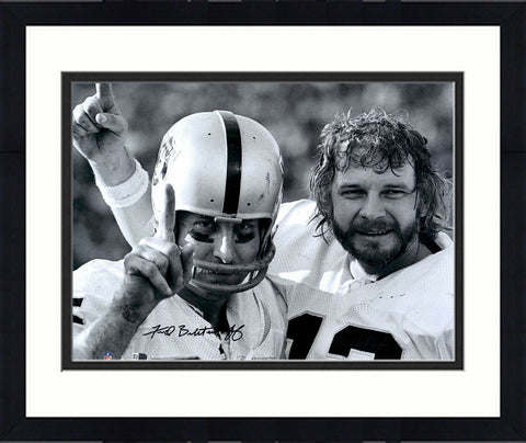 Framed Fred Biletnikoff Las Vegas Raiders Signed 16" x 20" with Stabler Photo
