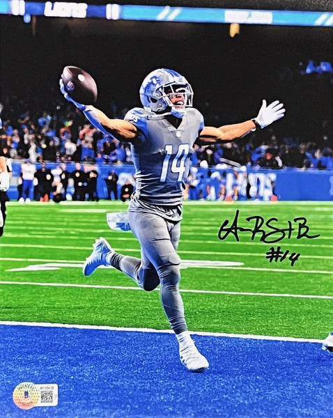 AMON-RA ST BROWN AUTOGRAPHED SIGNED DETROIT LIONS 8x10 PHOTO BECKETT