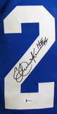 Eric Dickerson Signed Blue & White Pro Style Jersey w/ HOF- Beckett W *Black *2M