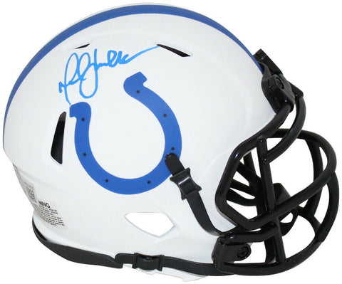 Marshall Faulk Autographed Indianapolis Colts Lunar Mini Helmet BAS 33217