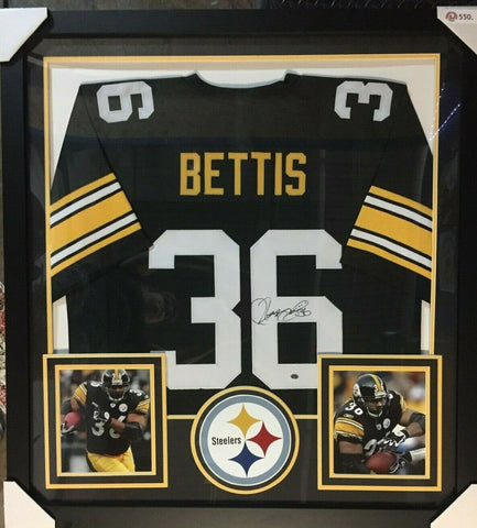 Jerome Bettis Signed Pittsburgh Steelers 36{x39" Framed Jersey / 6xPro Bowl R.B