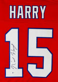 N'Keal Harry Autographed Red Pro Style Jersey- Beckett W Auth *1