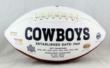 Gil Brandt Autographed Dallas Cowboys Logo Football w/ HOF - Beckett W *Black
