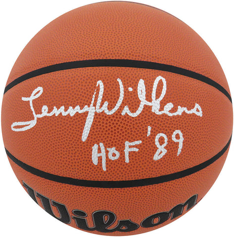Lenny Wilkens Signed Wilson Indoor/Outdoor NBA Basketball w/HOF'89 -SCHWARTZ COA