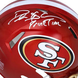 Deion Sanders 49ers Signed Flash Auth. Helmet with "Prime Time" Insc