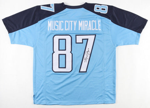 Kevin Dyson Signed Titans Music City Miracle Jersey (JSA COA) Tennessee Receiver