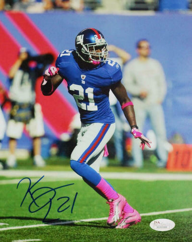 Kenny Phillips Autographed NY Giants 8x10 Pink Shoes Photo- JSA W Auth *Blue