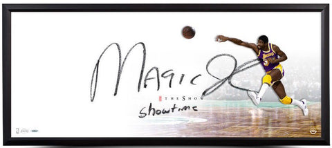 MAGIC JOHNSON Hand Signed Framed "The Show" 46 x 20 Photo UDA