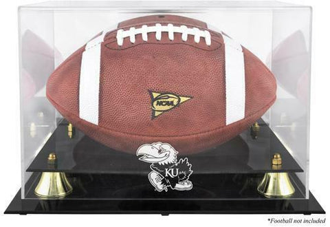 Kansas Jayhawks Golden Classic Logo Football Display Case-Fanatics