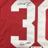 Autographed/Signed Mike Rozier Heisman 1983 Nebraska Red College Jersey JSA COA