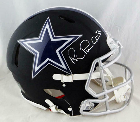 Michael Irvin Signed Cowboys F/S Flat Black Speed Authentic Helmet- Beckett Auth