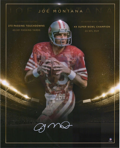Joe Montana San Francisco 49ers Autographed 16" x 20" Golden Years Photograph