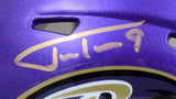 Justin Tucker Signed Baltimore Ravens Flash Speed Mini Helmet- Beckett W Holo