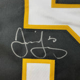 Framed Autographed/Signed Jaromir Jagr 33x42 Pittsburgh White Jersey JSA COA